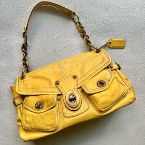 Rare Coach Legacy Leigh 65th Anniversary Shoulder Bag in Yellow 11128